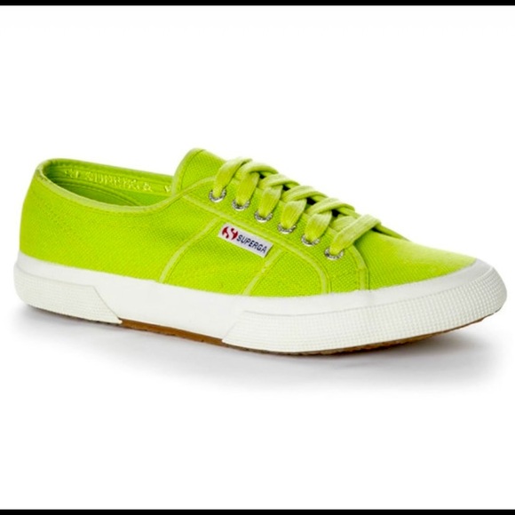 Superga Shoes - NWT Superga Cotu Classic 2750 Acid Green Sneakers SZ9.5